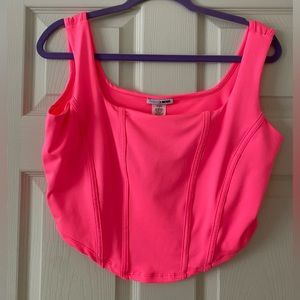 Neon pink Crop top